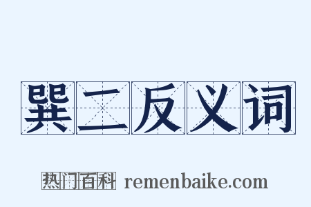 巽二反义词是什么意思的图片